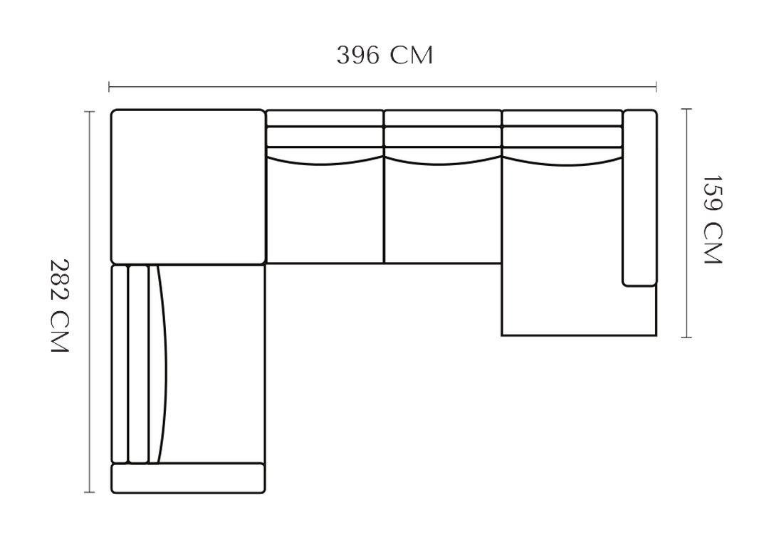 Hamiller Sofa in U-Shape with Chaise